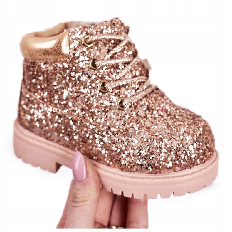 Botas quentes de brocado infantil armadilhas ouro rosa sereia dourado