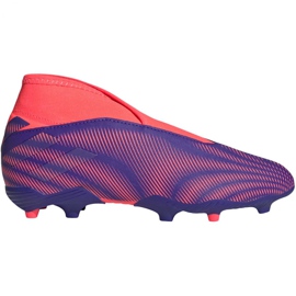 Chuteiras Adidas Nemeziz.3 Ll Fg Jr EH0583 laranja, roxo, rosa tolet