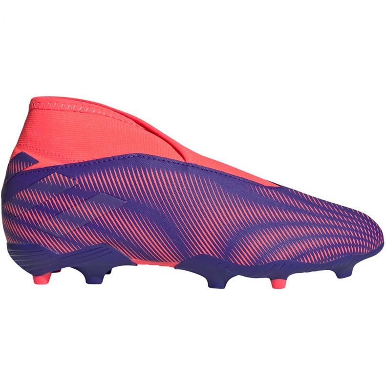 Chuteiras Adidas Nemeziz.3 Ll Fg Jr EH0583 laranja, roxo, rosa tolet