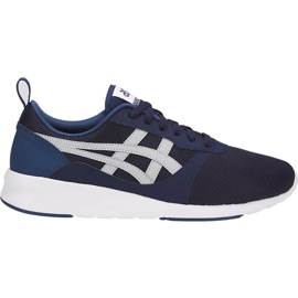 Sapatos masculinos Asics Lyte Jogger azul marinho H832N 5896 branco azul-marinho