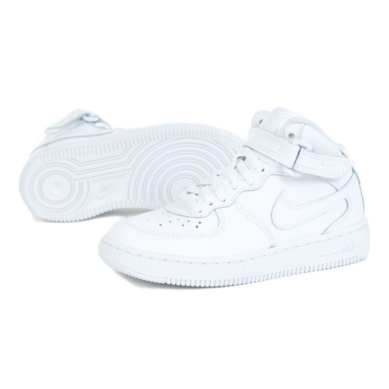 Nike Force 1 Mid Ps Jr 314196-113 branco preto
