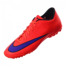 Chuteiras Nike Mercurial Victory V Tf M 651646-650 vermelho laranjas e tintos