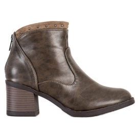 Kylie Botas de couro ecológicas casuais marrom
