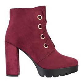 Juliet Botas de atar para o tornozelo vermelho Juliet Botas de atar para o tornozelo vermelho