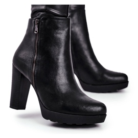 Botas de salto femininas pretas Eugene preto