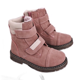 Apawwa Botas caçadores infantis aquecidas com pele rosa Emma