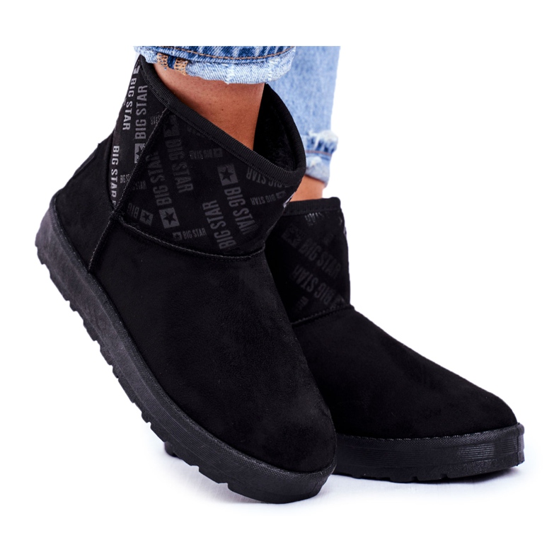 Botas pretas quentes de neve femininas Big Star GG274556 preto
