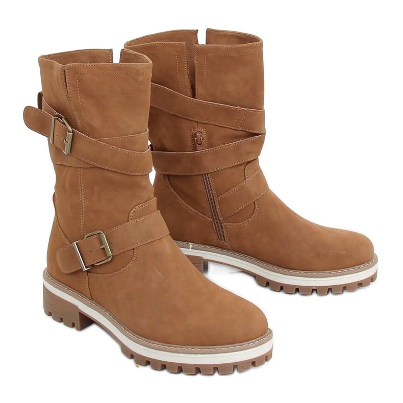 Botas em camelo 9671 Protetor de camelo castanho multicolorido