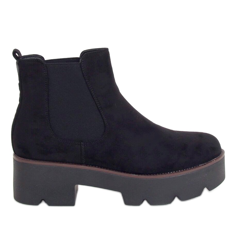 Botas pretas Chelsea com sola alta pretas 8B987 pretas preto