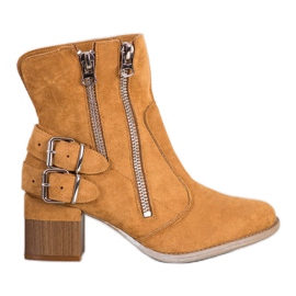 Bella Paris botas de moda camelo marrom multicolorido