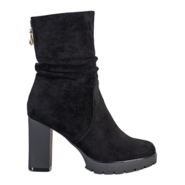 Bella Paris Botas altas na plataforma preto