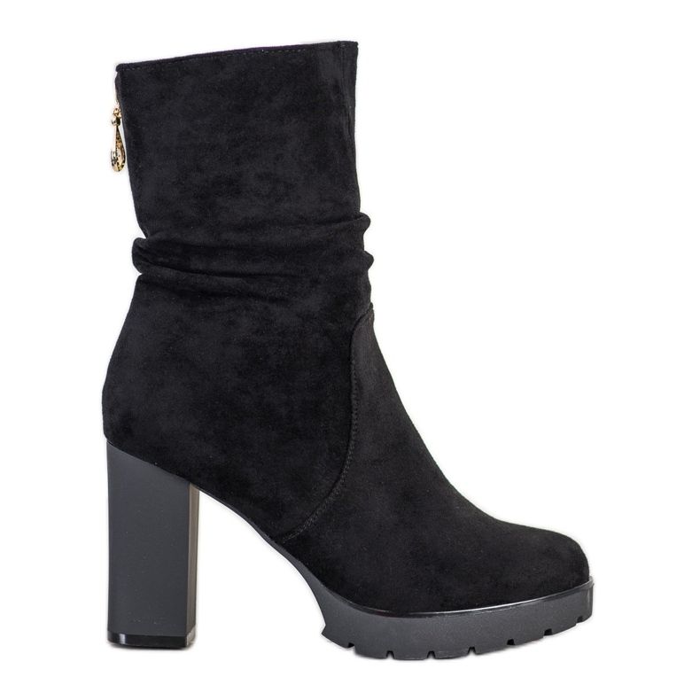 Bella Paris Botas altas na plataforma preto