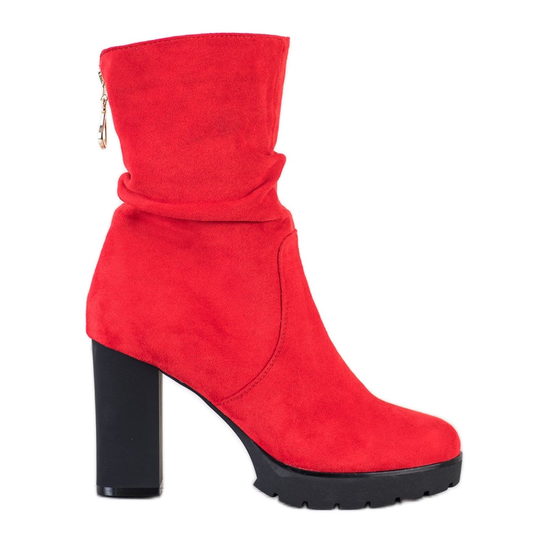 Bella Paris Botas altas na plataforma vermelho