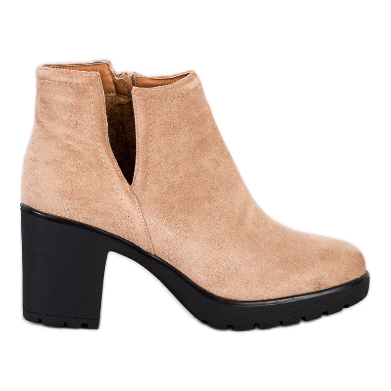 Bella Paris Botas Bege Com Um Corte