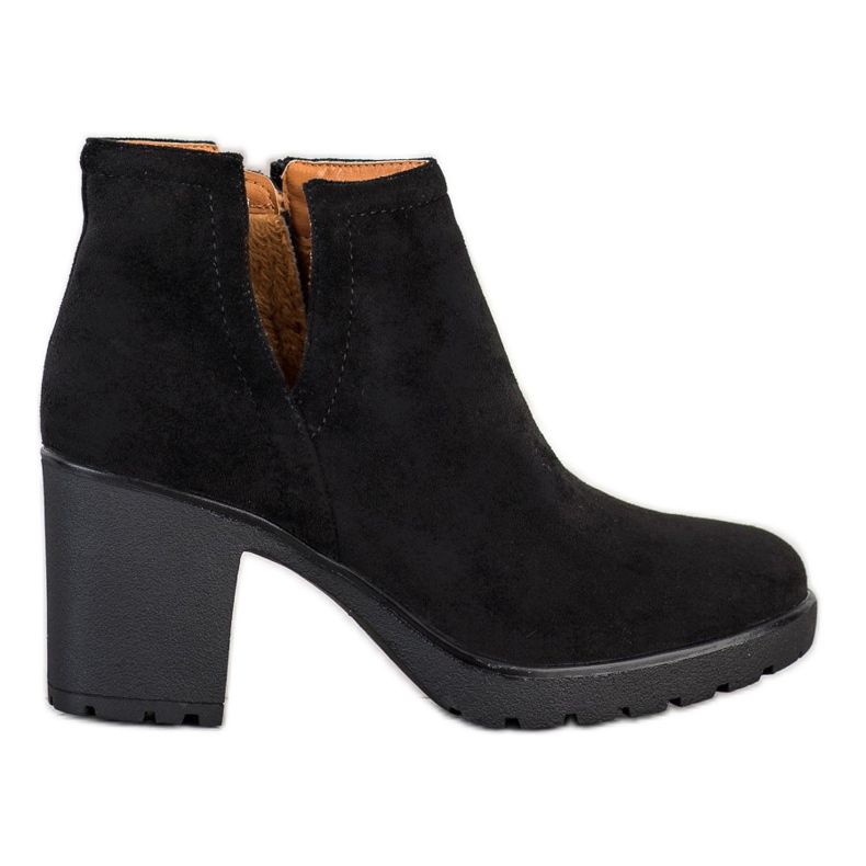Bella Paris Botas Pretas Com Um Corte preto Bella Paris Botas Pretas Com Um Corte preto