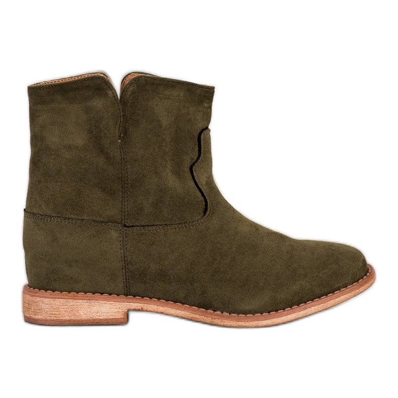 Bella Paris Botas Cowboy de Camurça Quente verde