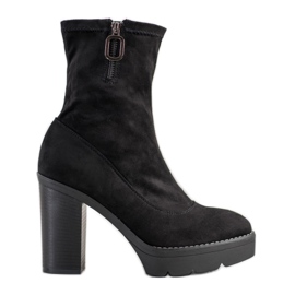 Super Mode Botas elegantes na plataforma preto