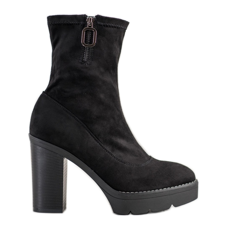 Super Mode Botas elegantes na plataforma preto