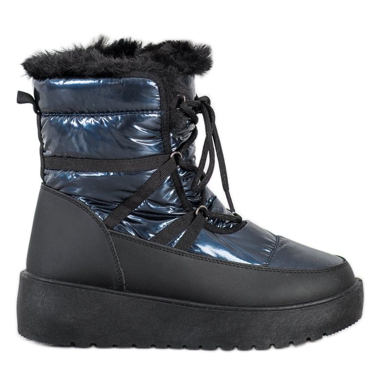 SHELOVET Botas de neve na plataforma preto azul
