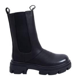 Botas pretas de motocicleta D-5 pretas preto