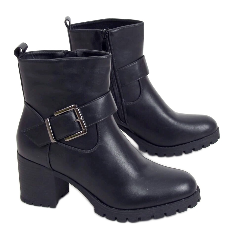 Botas pretas de salto alto 7956-GA pretas preto