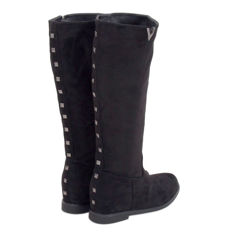 Botas pretas em salto oculto ST-11P Preto