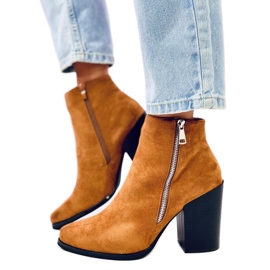 Botas de salto largo Camel TX-1873 marrom