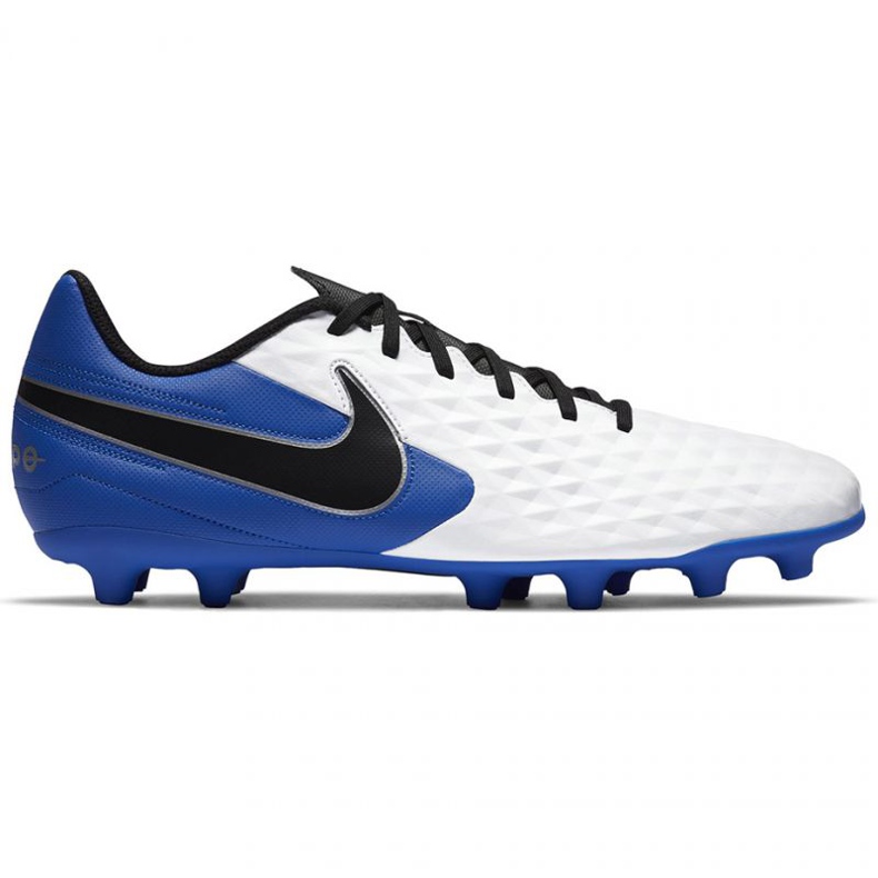 Chuteiras Nike Tiempo Legend 8 Club FG / MG M AT6107-104 , branco azul branco