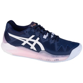 Asics Gel-Resolution 8 Clay W 1042A070-401 branco azul marinho Asics Gel-Resolution 8 Clay W 1042A070-401 branco azul marinho