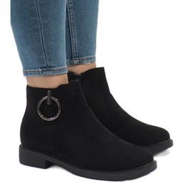Botas pretas de camurça com isolamento X-36 preto