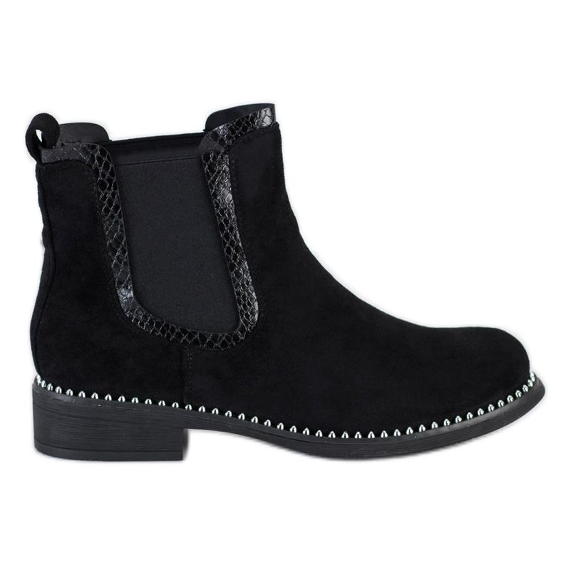 Bestelle Botas Jodhpur de camurça preta preto