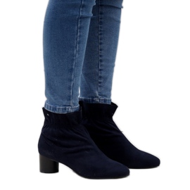 Botas de camurça azul marinho no poste JM5512M