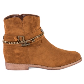 Cm Paris Cowgirls marrons em uma cunha marrom amarelo