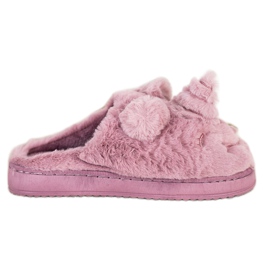 Bona Chinelos femininos de unicórnio roxo rosa