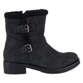 Cm Paris Botas Pretas Com Fivelas preto