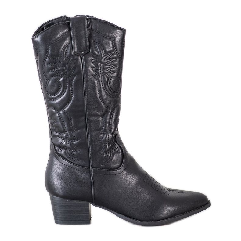SHELOVET Botas de caubói com estampa preto