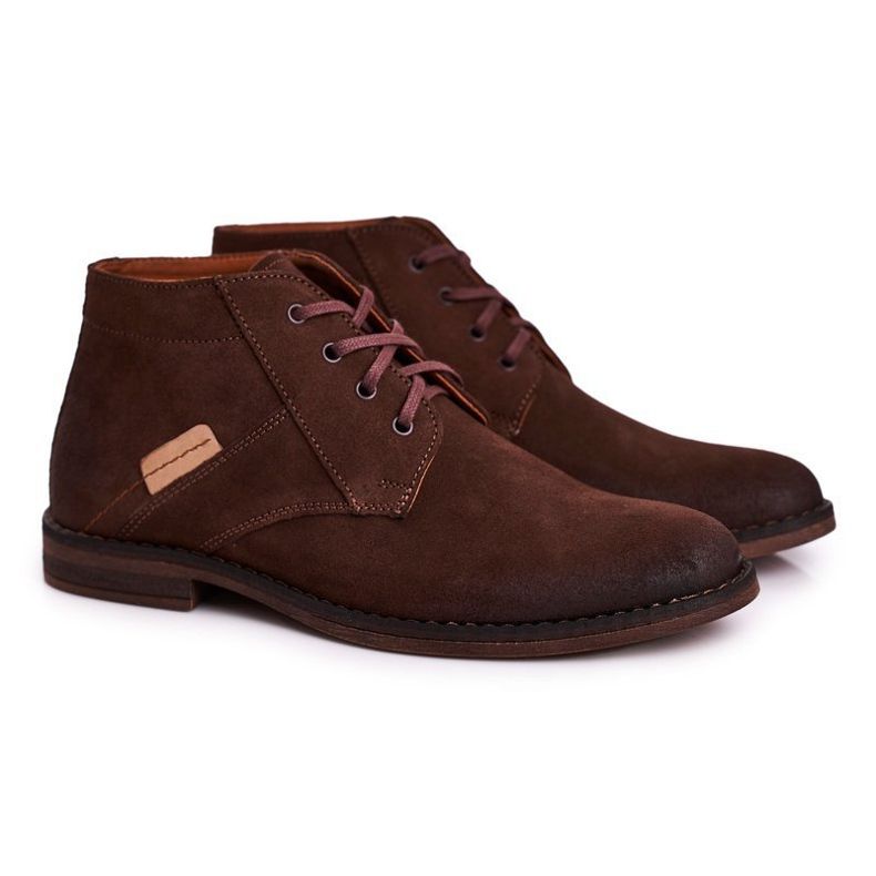 Botas de couro masculinas Botas castanhas bednarek castanho
