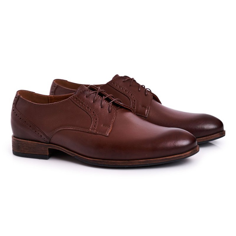 Bednarek Polish Shoes Mocassins de couro masculino com solado claro castanho escuro