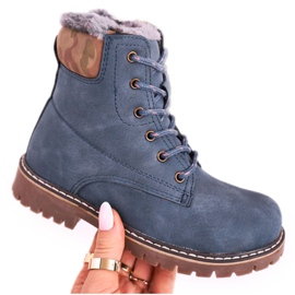 Apawwa Caçadores de botas infantis aquecidos com pele azul Londres bege marrom azul-marinho