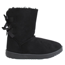 Botas de neve com arcos pretos B195-1 Pretas