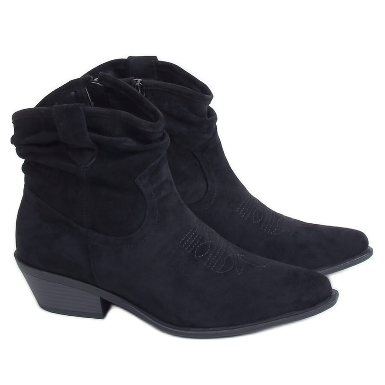 Botas de cowboy pretas para mulheres pretas 99-65 preto