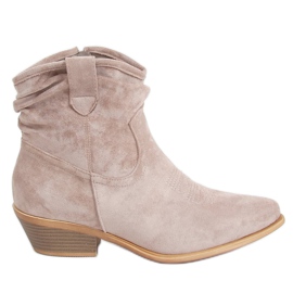 Botas de cowboy femininas bege 99-65 Taupe