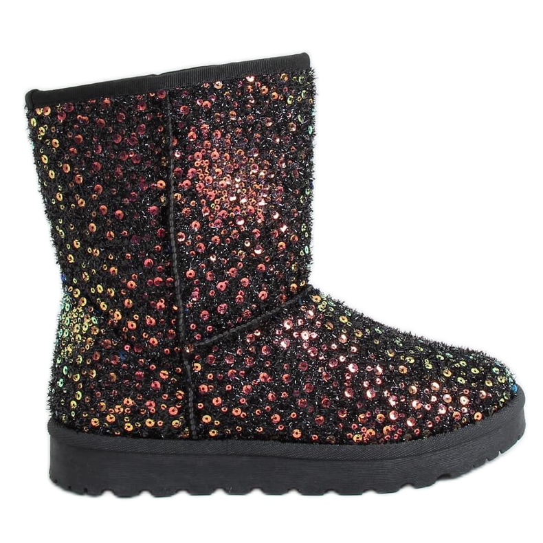 Botas de neve iridescentes BL177P ouro preto multicolorido
