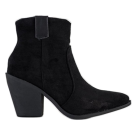 Small Swan Botas elegantes no Spitz preto
