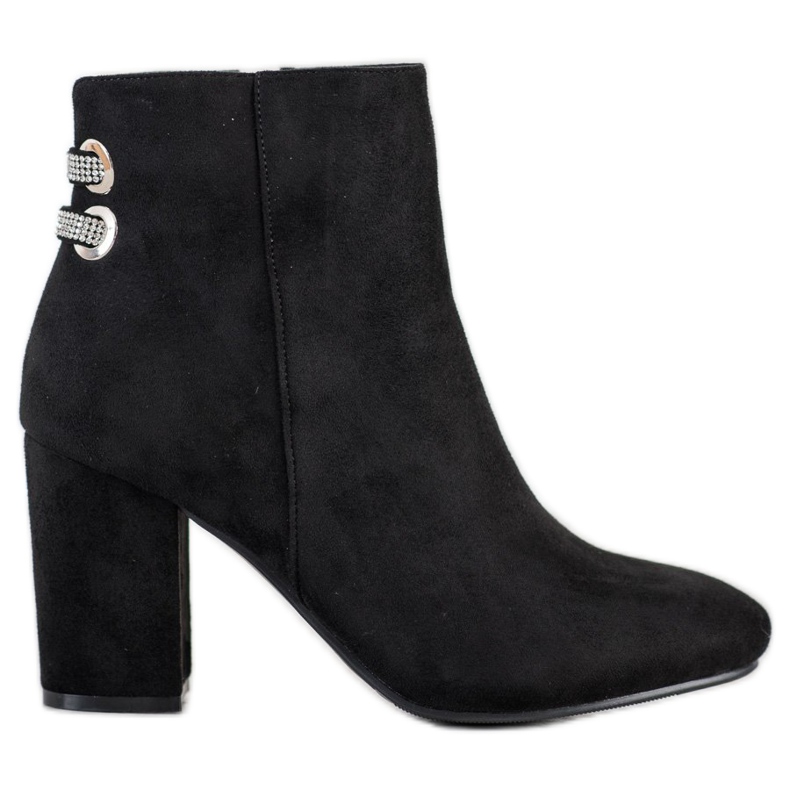 SHELOVET Botas Elegantes Com Zircônia Cúbica preto