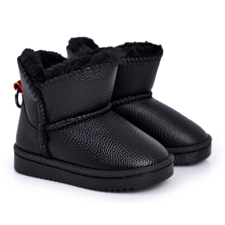 Apawwa Botas de neve quente infantil junho preto