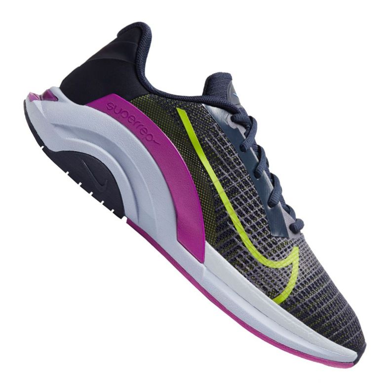 Tênis de treinamento Nike ZoomX SuperRep Surge W CK9406-420 azul marinho rosa cinza verde
