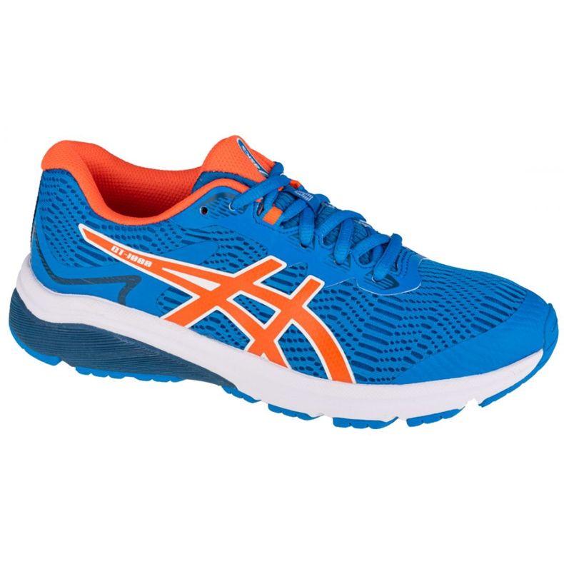 Asics GT-1000 8 Gs Jr 1014A068-400 branco azul laranja