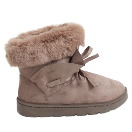 Botas de neve femininas bege A974 Khaki Botas de neve femininas bege A974 Khaki