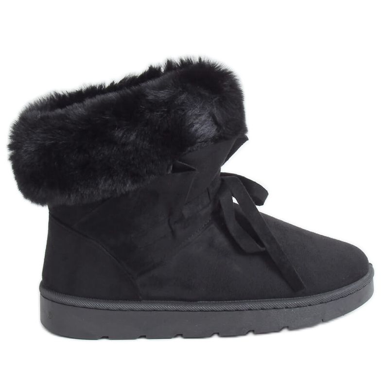 Botas de neve femininas negras A974 Preto